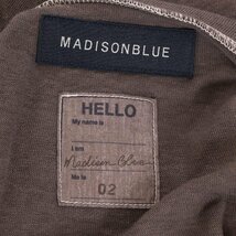 MADISON BLUE マディソンブルー MB999-7716 HELLOロゴ 半袖Tシャツ グレー 2 トップス コットン レディース 中古_画像7