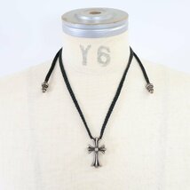 Chrome Hearts クロムハーツ SV925 スモールCHクロス Wボロチップ レザーブレード ネックレス シルバー メンズ アクセサリー_画像10