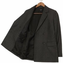 Theory セオリー 23AW チャコールグレー ウール Sleek Flannel Slim DB JKT チャコールグレー 00 ジャケット ウール レディース 中古_画像5