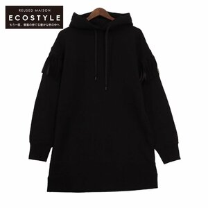 Maison Margiela メゾンマルジェラ S51GU0052 黒 FRINGED DETAIL HOODY ブラック XS トップス コットン レディース 中古