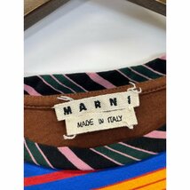 MARNI マルニ マルチカラー ボーダーパネルシャツ マルチカラー 54 トップス コットン メンズ 中古_画像4