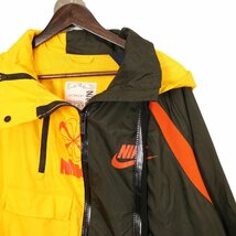 NIKE ナイキ ×sacai 19SS CD6297-739 再構築 Double-Zip Jacket イエロー／カーキ 2XL ジャケット ナイロン メンズ 中古_画像3