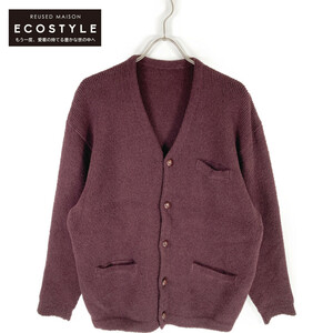 Maison Kinema メゾンキネマ Burgundy KNM-23SS-KN06 Pile cardigan ブラウン M カーディガン コットン メンズ 中古