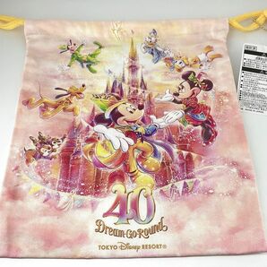 【価格の相談不可】ディズニーランド 40周年 巾着 きんちゃく 1枚 d