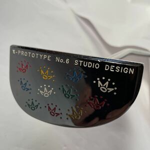 SCOTTY CAMERON 、STUDIO DESIGN.NO.6 、X-PROTOTYPE、35インチ、マレット型のパター。純正カバー付属。