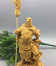 精密細工 関羽像 精密彫刻 武財神 中国武将 三国志 木彫仏像 美術品 _画像2