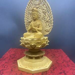 新作 普賢菩薩像 仏教工芸品 木彫仏教 精密彫刻 十二支守り本尊 彫刻仏像の画像2