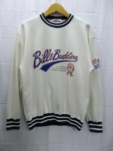 ★BILL'SBUDDIES◎古着/スウェット/トレーナー/メンズ/ホワイト/白/プリント/Mサイズ