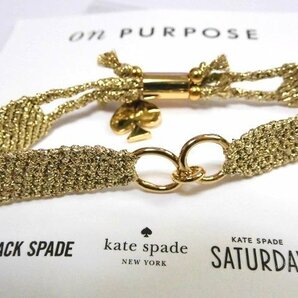 未使用☆kate spade/ケイトスペード☆ON PURPOSE ゴールド スペードチャーム ブレスレット オンパーパス ハンドメイド 手作り 美品の画像2