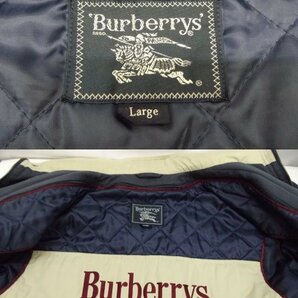 美品★BURBERRY LONDON◎バーバリー/ライナー付きブルゾン/ジップジャケット/ベージュ/日本製/Lサイズの画像3