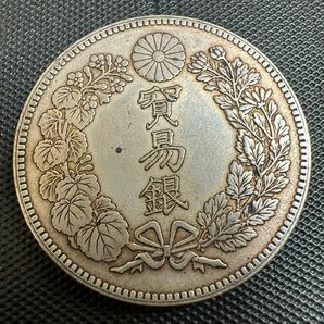 古銭　貿易銀　明治8年　 B9 大日本 銀貨　古銭　龍　竜　コイン　硬貨　1円銀貨　大型コイン