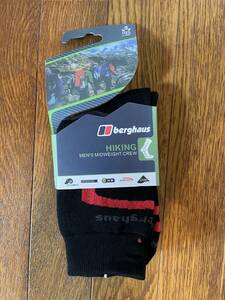  new goods Britain BERGHAUS trekking socks middle weight 24.5cm~27.5. black color 