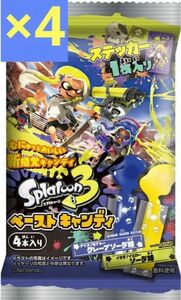 スプラトゥーン3 ペーストキャンディ　ステッカー1枚入　4パック　セット