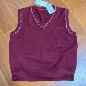 コムサデモード ベスト 130センチ ワインレッド