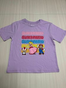 未使用　USJ スーパーマリオ　ピーチ姫　キノピオ　女の子半袖Tシャツ130cm ショート丈