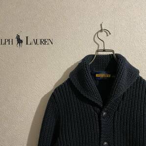 ◯ Ralph Lauren RUGBY ショールカラー コットン ニット カーディガン / ラルフローレン ラグビー ネイビー 紺 XS Mens #Sirchive