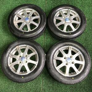 AE539-404 新品 ブリヂストンNEXTRY 155/65R13 73S 社外TRG ホイール【4本】13x4.00B +43 PCD100 ４穴 アルト ワゴンR モコ ライフ 等の画像1