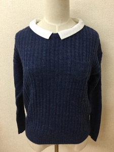 Ehka Sopo от SM2 темно -синий свитер Белый Ирари - это съемный размер m