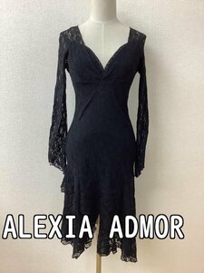 ALEXIA ADMOR アレクシアアドマー 黒レースワンピース ストレッチ サイズM