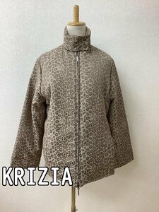 B byクリッツィア (KRIZIA) リバーシブルブルゾン ベージュとヒョウ柄 中綿入り サイズM