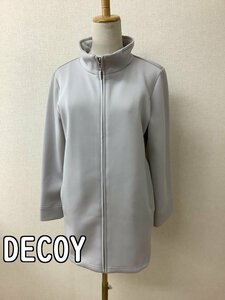 DECOY デコイ 薄グレーストレッチ生地コート サイズL