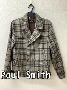 ポール・スミス (Paul Smith) 茶系チェック ウールジャケット サイズM