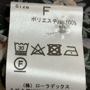 NOMBRE IMPAIR ノンブル アンペール すみ黒にピンク系ボタニカル柄 ブラウス サイズFの画像6