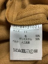 イネド タグ付き未使用 定価32000円 オレンジキャメル色ワンピース サイズ11_画像7