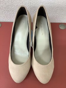 パサージュミニョン passage mignon タグ付き未使用 ベージュパンプス フェイクスエード サイズS