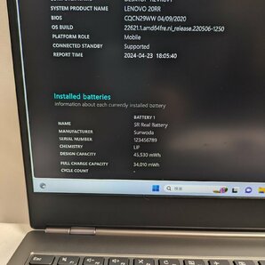 【即使用可能】ノートパソコン Lenovo ThinkBook 13s-IML Windows 11 Core i5 8GB SSD256GB Windows Update済 / 80 (RUHT015043)の画像2