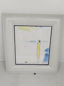 絵画 カシニョール 直筆 色鉛筆 色紙 真作 美術品 / 100 (SG015411)