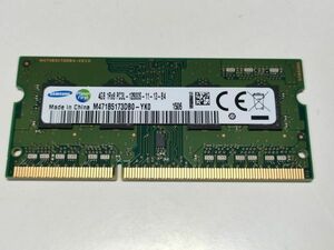 【動作確認済み】サムスン DDR3L 4GB×1 PC3L-12800S SO-DIMM M471B5173DB0-YK0【1506】