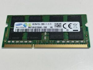 【動作確認済み】SAMSUNG ノートPC用 メモリー DDR3L-1600 PC3L-12800S 8GB×1枚 合計8GB 動作確認済 1週間保証 M471B1G73QH0-YK0【1405】