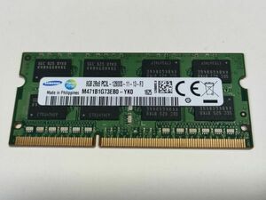 【動作確認済み】SAMSUNG ノートPC用 メモリー DDR3L-1600 PC3L-12800S 8GB×1枚 合計8GB 動作確認済 1週間保証 M471B1G73EB0-YK0【1625】