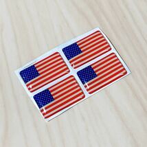 ミニステッカー 3D 立体 エンブレム シール アメリカ 星条旗 USA アメ車 キャデラック ジープ ラングラー シボレー クライスラー_画像1