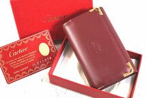 【未使用品】Cartier カルティエ マストライン ６連 キーケース ボルドー レザー 服飾 レディース メンズ 箱付き_画像1