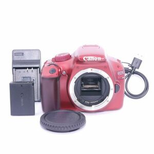 ☆美品・完動☆CANON EOS Kiss X50 ボディ レッド キヤノン シャッター回数2,197枚！☆保証付☆I678