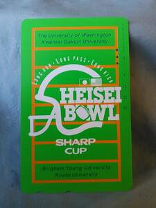 使用済み　テレカ　アメフト　HEISEI BOWL　SHARP CUP　＜330-43338＞50度数