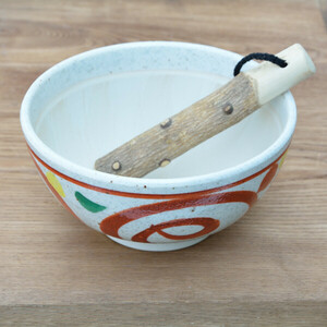 Art hand Auction Раскрашенный вручную водоворот/ступка/пестик sba015, посуда, Японская посуда, чаша