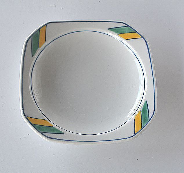 Dessert plate two-color line hand-painted small plate 1 piece pls045, plate, dish, dessert plate, Single item