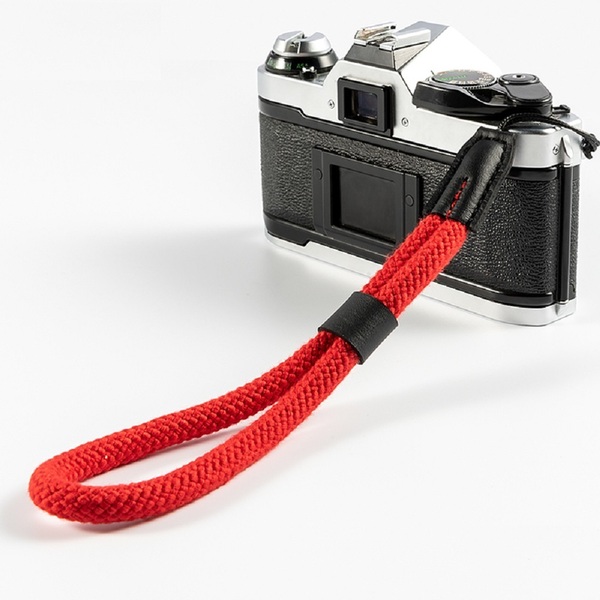 カメラ用 ハンドストラップ 綿製 ライトカラー 全6色 (レッド／A01551)
