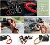クライミングロープ カメラ用 ハンドストラップ グレイッシュカラー 全6色 (ピンク／A01568)_画像9