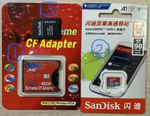 CFカード 32GBセット　microSDカード 変換アダプタ_画像1