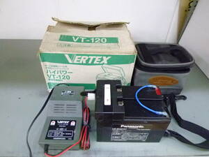 JUNK ジャンク VERTEX 洪進産業 中・小型電動リール用 充電式バッテリーパック VT-120