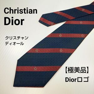 【極美品】Christian Dior クリスチャンディオール 【Diorロゴ】ネクタイ