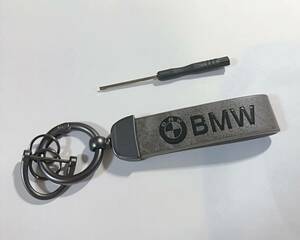 BMW キーホルダー　おしゃれ　キーリング　グレー