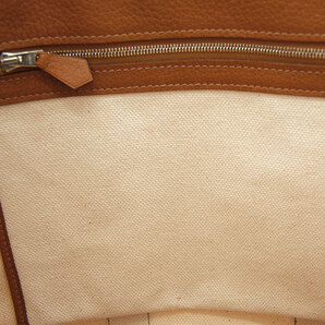 中古美品 エルメス トートバッグ プティット サンチュール PM □K刻印 2007年製造 ブラウン アイボリー HERMES フランス製 ブランドバッグの画像10