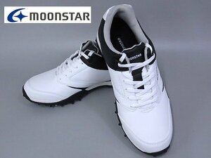 # moon Star # spike less shoes MSGL002X 47100091# white / black #27.5cm# Golf Partner online limitation # new goods #1 jpy ~