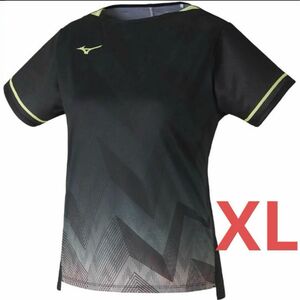 新品　タグ付き　ミズノ　卓球ユニフォーム　ゲームシャツ　XL ブラック