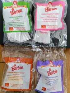  нераспечатанный McDonald's. happy комплект. игрушка Mac игрушка редкий предмет ( Barbie кукла )4 body комплект 1997 год. Vintage было использовано 